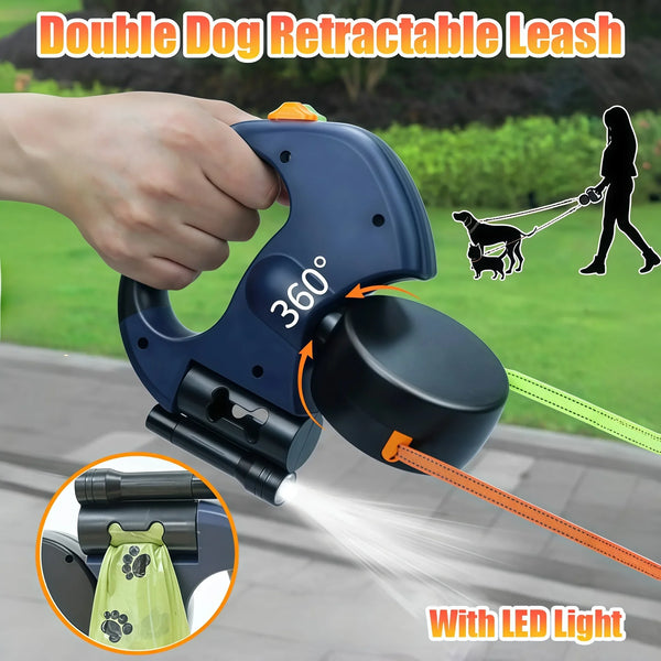 Glow & Go Dual Dog Leash